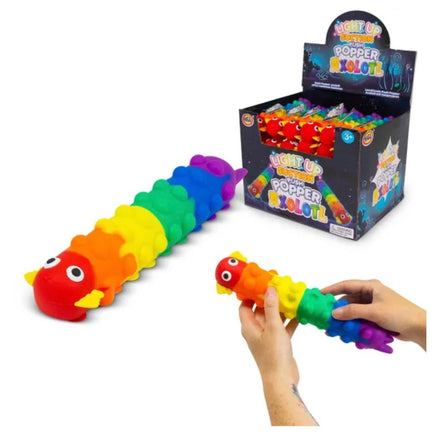 Light up Suction Push Popper Axolotl - ToyTime