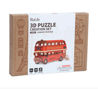 London Tour Bus Wooden Puzzle - ToyTime