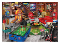 Man Cave Basement Bliss With Poster 1000pcs Jigsaw Puzzle - ToyTime
