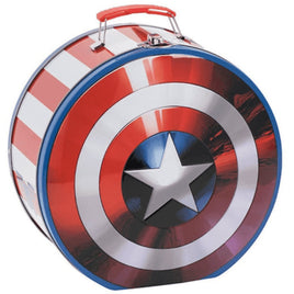 Marvel Captain America Shield Shaped Tin Tote 26970 - ToyTime