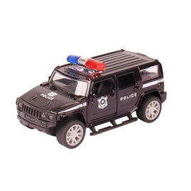 Metal miniature Hummer police Car Pull back die - cast miniature - ToyTime