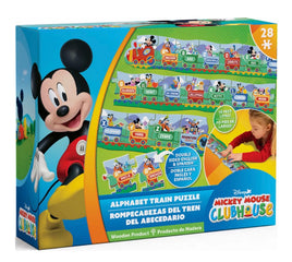 Mickey Mouse CLubHouse Alphabet Train Puzzle 29 Wooden Pieces - ToyTime