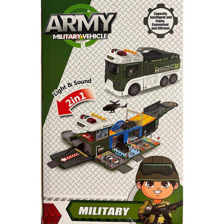 Military Vehicle Play Set with Light Sound And Music 2 in 1 - ToyTime