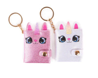 Mini Sparkly Friends Keychain Journal, Caticorn, A - ToyTime
