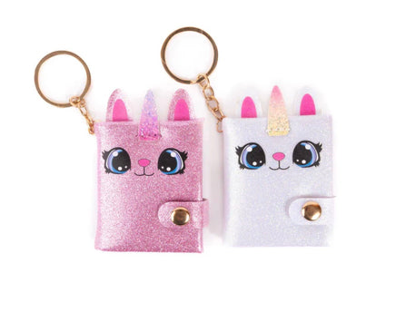 Mini Sparkly Friends Keychain Journal, Caticorn, A - ToyTime