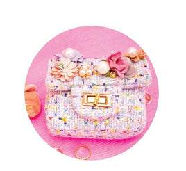 Mini Tweed Pearly Florals Crossbody - ToyTime