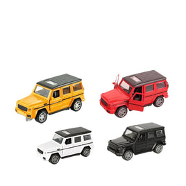 Miniature Benz G550 Pull back die - cast metal car, door open function 1:32 - ToyTime