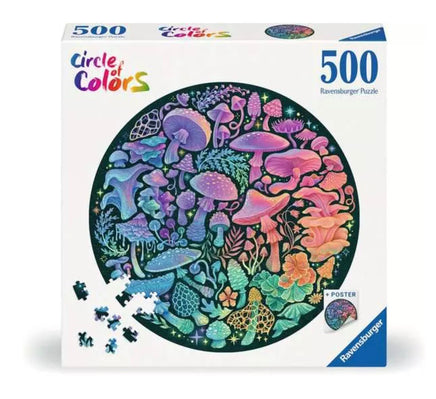 Mushrooms Round Puzzle 500Pcs - ToyTime