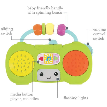 Music & Light Pretend Mini Boombox - ToyTime