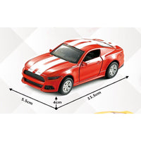 Mustang car Pull back die - cast Alloy metal, door open function 1:32 - ToyTime