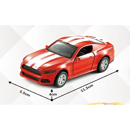 Mustang car Pull back die - cast Alloy metal, door open function 1:32 - ToyTime