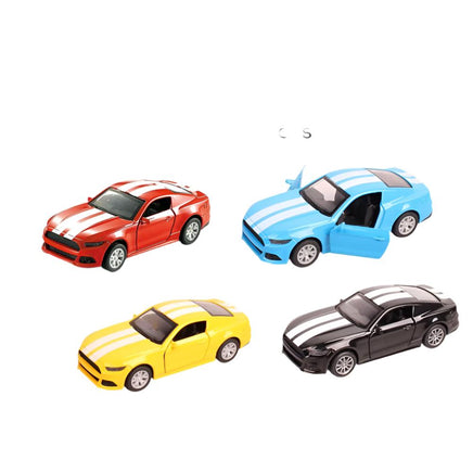 Mustang car Pull back die - cast Alloy metal, door open function 1:32 - ToyTime