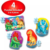 My First Puzzle Sets 4 - In - A - Box Puzzles Dino - ToyTime