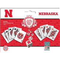 Nebraska Cornhuskers 2 - Pack Playing cards & Dice set - ToyTime