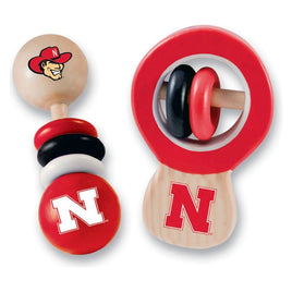 Nebraska Cornhuskers Baby Rattle 2 Pack - ToyTime