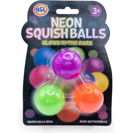 Neon squish balls glow in the dark - ToyTime