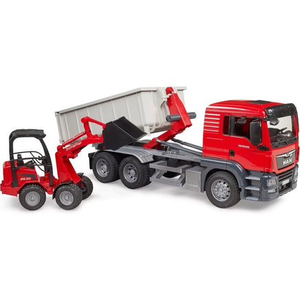 New Man TGS truck with Roll - Off - Container w compact loader - ToyTime