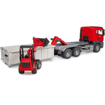 New Man TGS truck with Roll - Off - Container w compact loader - ToyTime