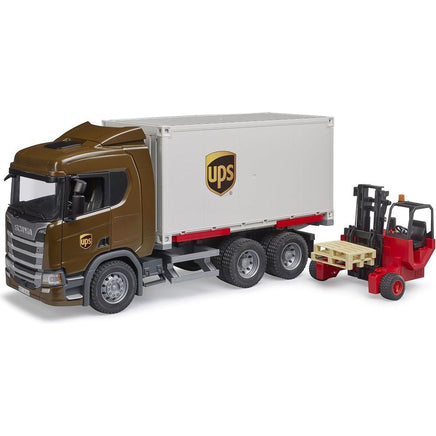 NEW Scania Super 560R UPS logistics truck with forklift - ToyTime