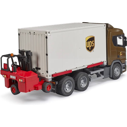 NEW Scania Super 560R UPS logistics truck with forklift - ToyTime