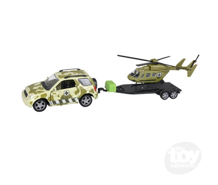 Northern Trek Die Cast 4 X 4 Rover And Helicopter - ToyTime