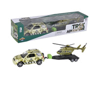 Northern Trek Die Cast 4 X 4 Rover And Helicopter - ToyTime