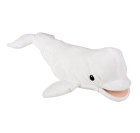 Ocean Safe Beluga Puppet 15 inch - ToyTime