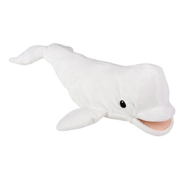 Ocean Safe Beluga Puppet 15 inch - ToyTime