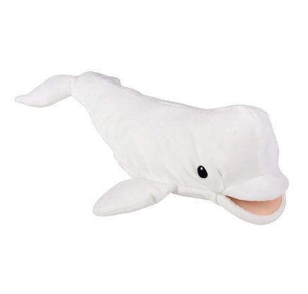 Ocean Safe Beluga Puppet 15 inch - ToyTime