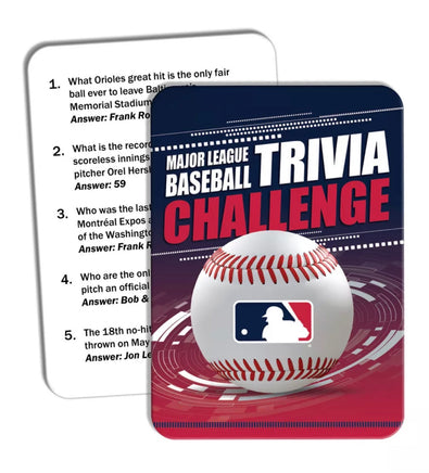 Officially Licensed MLB Trivia Challenge 250 Questions Card Game - ToyTime