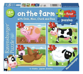 On The Farm 2, 3, 4, 5 pc Puzzles - ToyTime