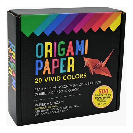 Origami Paper 20 Vivid Colors (500 Sheets) - ToyTime