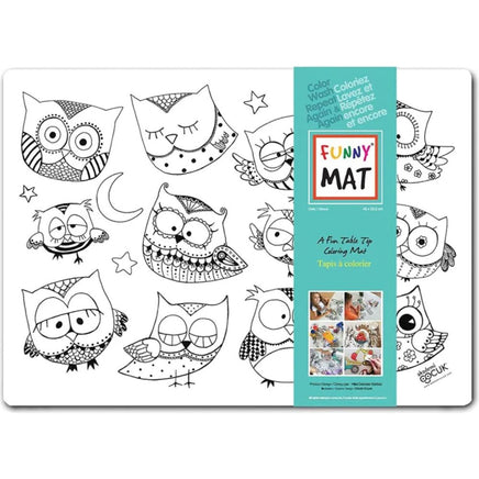 Owls Coloring/Washable Funny Mat - ToyTime