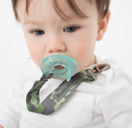 Pack Pacifier Clips 2 pck Grey Camo - ToyTime