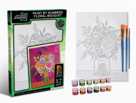 Paint by Numbers Art Kit - Floral Vase - ToyTime