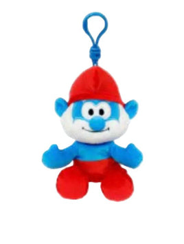 PAPA SMURF Smurfs Floppy Beanie Clip Keychain - ToyTime