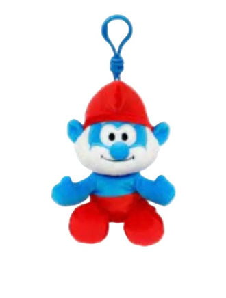 PAPA SMURF Smurfs Floppy Beanie Clip Keychain - ToyTime