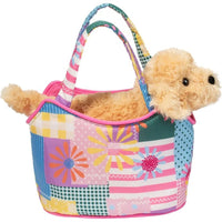 Patchwork floral sassy sak With Golden Retriever 2081 - ToyTime