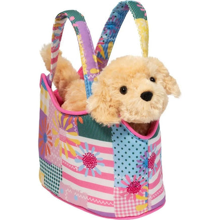 Patchwork floral sassy sak With Golden Retriever 2081 - ToyTime