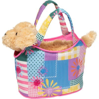 Patchwork floral sassy sak With Golden Retriever 2081 - ToyTime