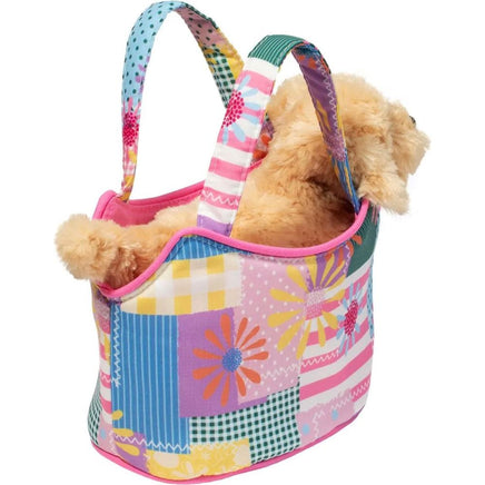 Patchwork floral sassy sak With Golden Retriever 2081 - ToyTime