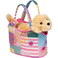 Patchwork floral sassy sak With Golden Retriever 2081 - ToyTime