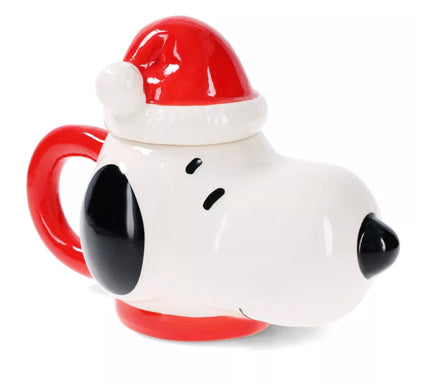Peanuts Snoopy Santa Molded Mug 14.5oz with Lid - ToyTime