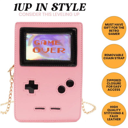 Pink Gamer Handbag Retro 8 - Bit - ToyTime