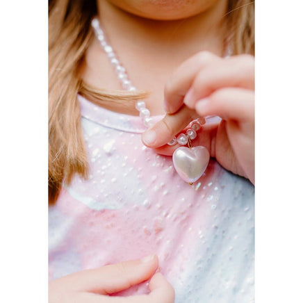 Pink Pearl Heart Necklace - ToyTime