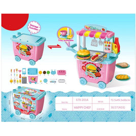 Play Chef Kitchen Suitcase Set Kid Pretend Toy - ToyTime