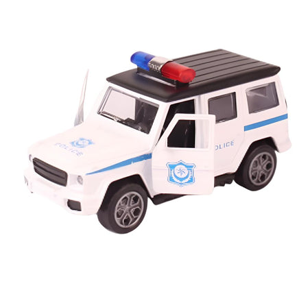 Police/Fire BENZ G550 Pull back die - cast metal car, door open function 1:32 - ToyTime