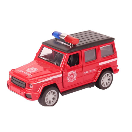 Police/Fire BENZ G550 Pull back die - cast metal car, door open function 1:32 - ToyTime