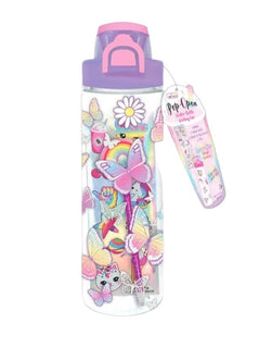 Pop-Open Water Bottle Writing Fun Tie Dye Butterfly - ToyTime
