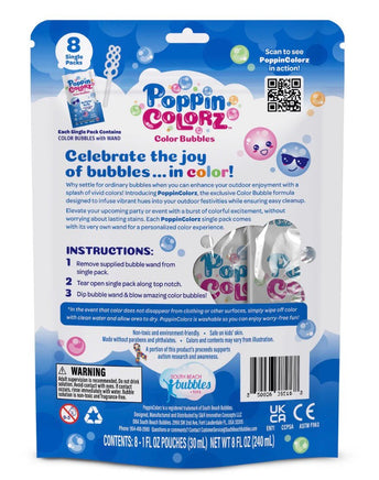 Poppin Colors Blazin Blue Bubbles Party Favors - ToyTime